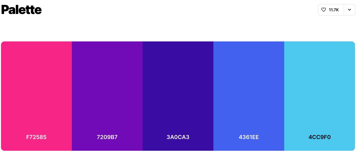 Custom color palette